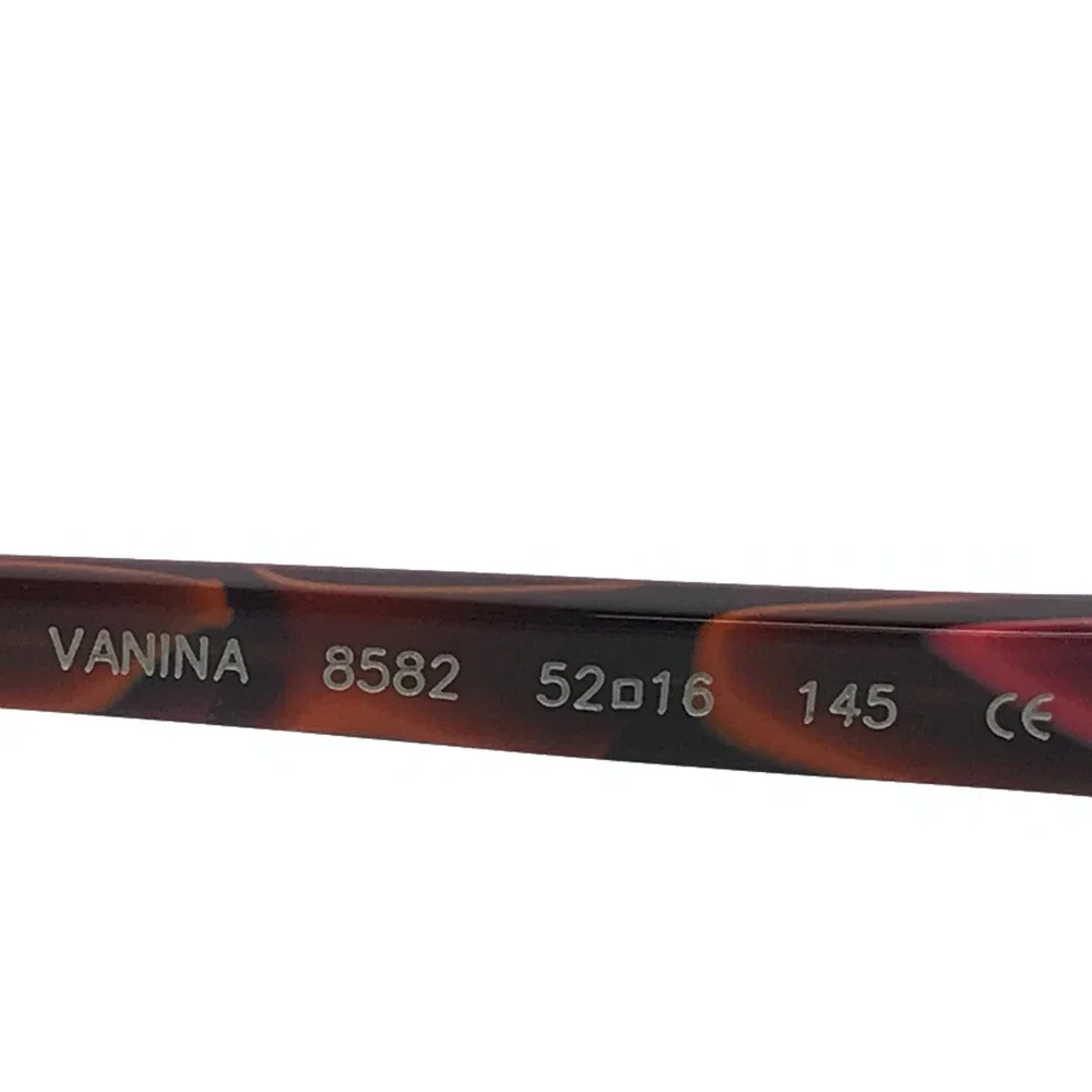 BOZ Eyeglasses Frames VANINA 8582 Pink Brown Purple Houndstooth 52-16-145